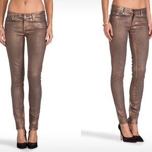 NWOT Paige Verdugo ultra skinny metallic